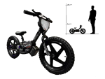 24 Volt Elektrische Balance Bike Met 16 Inch Wielen, Elektrische Motor - Zwart - Afbeelding 12