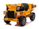 Werkvoertuig Met Bak, 12 Volt Elektrische Kinderauto, 4 Motoren, Rubberen Banden En Kunstleder Zitje!